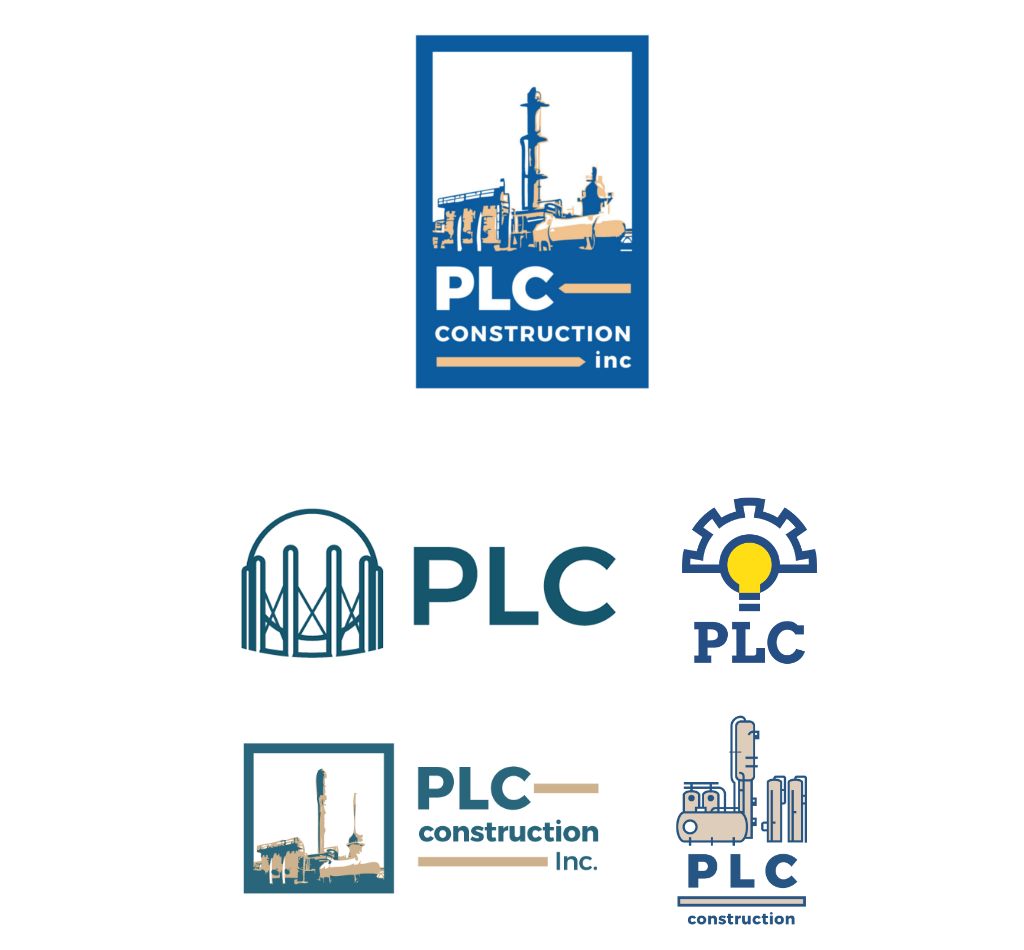 PLC Construction Logo Design